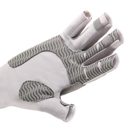 Guantes de Pesca de Invierno de Color Sólido, Transpirables, de Cuero, con Diseño de Logotipo Personalizado, Precio Bajo