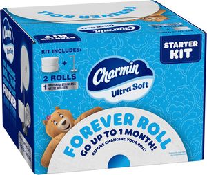Charminn Toilet Paper Ultra Soft, Forever <b>Roll</b> Starter <b>Kit</b>, 1 Holder, 2 <b>Rolls</b>, 2-ply Bath Tissue - Product Image 4