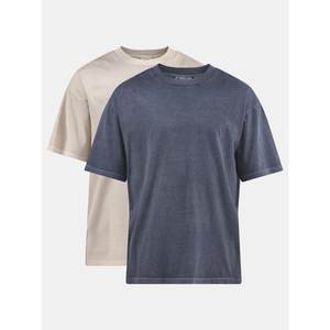 เสื้อยืดผ้าฝ้ายโอเวอร์ไซส์แขนสั้นสำหรับผู้ชายและผู้ชาย - Product Image 1