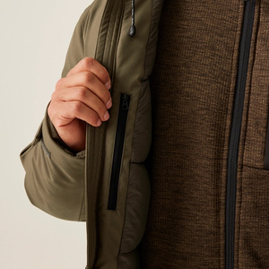 Veste parka longue en toile pour homme avec garniture en fourrure, multi-poches, doudoune d'hiver, couleur bleue, dernière mode - Product Image 6