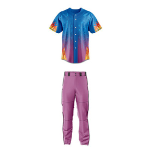 Vente en gros bon marché Uniforme de sublimation avec broderie de logo personnalisé Maillots de baseball respirants de grande taille pour hommes à séchage rapide - Product Image 3