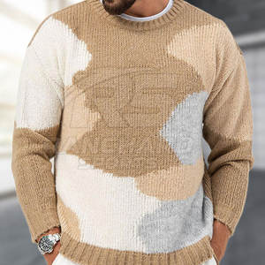 Pull en laine tendance pour homme, doux, confortable, décontracté, pull en cachemire mélangé pour homme, luxueux, doux, chaud - Product Image 2