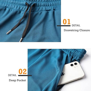Vente en gros de shorts de gymnastique pour hommes running 3 pouces shorts de sport athlétiques légers et respirants shorts d'entraînement avec poches - Product Image 5