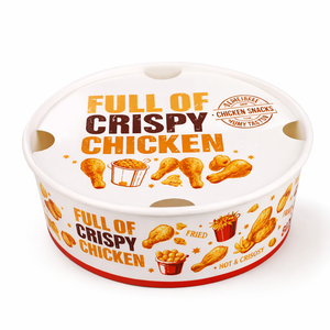 Boîte d'emballage pour <span class=keywords><strong>poulet</strong></span> frit en papier kraft écologique, logo personnalisé, boîte alimentaire pour café, restaurant, caja comida rápida - Product Image 2