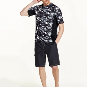 Haut de compression à manches courtes pour hommes |   Vêtements de sport légers |   Vêtements de sport, tissu élastique, séchage rapide - Product Image 2