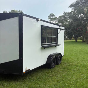 Livraison gratuite, remorque à café mobile entièrement équipée de 8 pieds pour les petites entreprises de rue, chariot de vente de boissons à expresso pour les cafés - Product Image 3