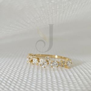 Anillo certificado IGI personalizado de lujo de 14K, anillo de diamante cultivado en laboratorio de oro sólido, anillo de boda de diamante de corte redondo para mujer - Product Image 3