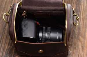 Artha, bolso portátil profesional de cuero genuino para cámara DSLR, diseño personalizado, elegante bolso de hombro Vintage para viajes al aire libre - Product Image 4