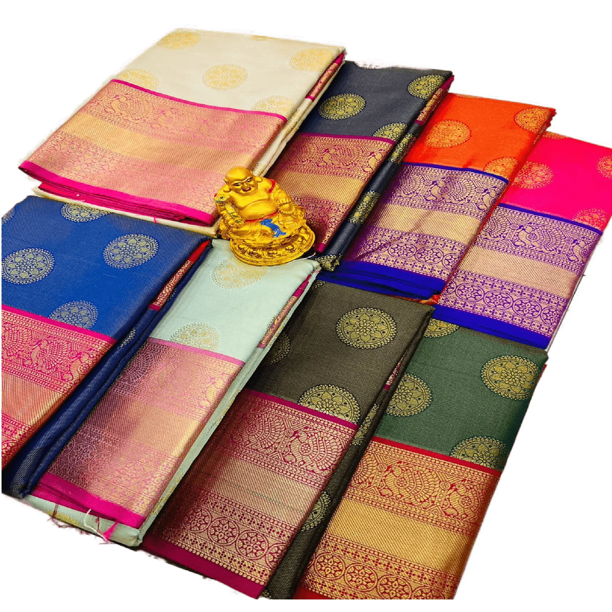 India Pakistan pakaian pernikahan Saree India Selatan sutra murni Saree kanetto Handloom tenun sutra Saree