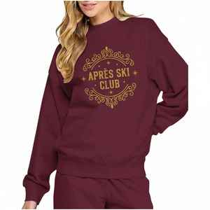 Winter Solid Casual Women's Mock Neck Oversized Heavyweight Fleece Front <b>Sweatshirt</b> Polyester/Cotton <b>Long</b> Sleeve - Product Image 3