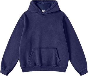 Sudadera con Capucha de Felpa Vintage, Personalizable con Logotipo, para Hombre, 100% Algodón, Gruesa, Informal, Tallas Grandes, Invierno 2025 - Product Image 1