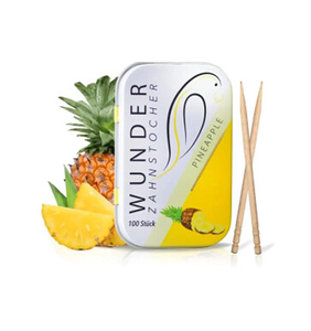 Wunder Zahnstocher avec arôme, 100 pièces en boîte métallique, saveur pomme-cannelle, pour parfumeries et pharmacies - Product Image 5