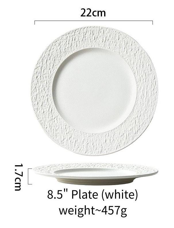 8.5" round Plate (White)