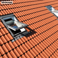 Fenêtre de toit à ouverture extérieure anti-ouragan avec auvent, cadre en aluminium pour projet de lucarne de villa côtière