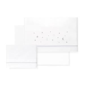 Juego de Ropa de Cama para Bebé LUNA BODAQUES, 3 Piezas, Sábanas 100% Algodón para Cuna, Técnica de Tejido para la Comodidad del Recién Nacido - Product Image 1