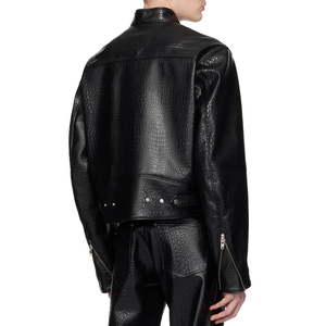 แจ็กเก็ตหนังวัวแท้สำหรับผู้ชาย, แจ็กเก็ตผ้าใบสไตล์วินเทจหนัง100% สำหรับฤดูใบไม้ร่วง - Product Image 2