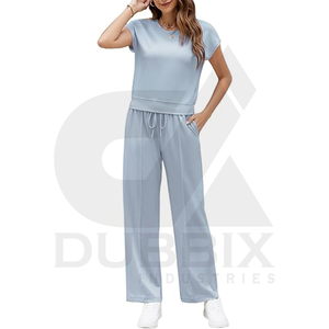 Ensemble de survêtement léger et écologique pour femmes grandes tailles, idéal pour la course et le sport, personnalisable, haute qualité, été - Product Image 3