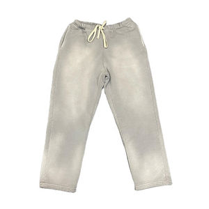 2025 pantalones de chándal de gran tamaño personalizados para hombres, estilo informal de algodón de rizo francés de peso pesado, nuevo diseño lavado con ácido - Product Image 4