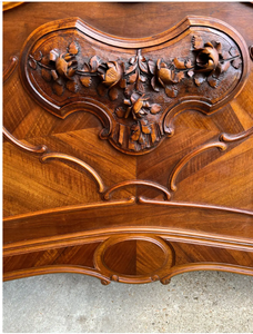 TH-H8191 têtes de lit en acajou sculpté Antique taille Queen Style élégant - Product Image 4