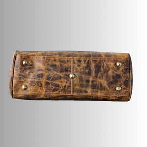 Sac de sport vintage Crazy Horse en cuir pour hommes voyage week-end compartiment à chaussures de nuit bagage en cuir véritable - Product Image 4