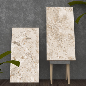 หินอ่อนธรรมชาติเคลือบเงาดูกระเบื้องพอร์ซเลนผนังจีน 600X1200 มม. สําหรับห้องประชุมเชิงปฏิบัติการ - Product Image 1