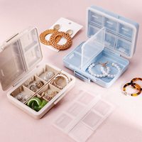 NBBLUESKY 7 jours 9 compartiments Petit organisateur de pilules en plastique PP Portable Travel Pill Storage Cases for Vitamins