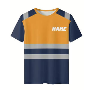 Camiseta de Seguridad Reflectante de Alta Visibilidad al por Mayor, Camiseta de Seguridad Reflectante para Construcción, Camiseta Personalizada - Product Image 5