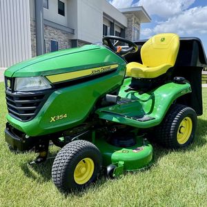Haute décharge multifonctionnel JOHNN DEERRE X354 équitation tondeuses à gazon tracteur 4 temps mini jardin herbe outil Excellent état - Product Image 2