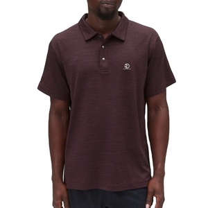Polos pour hommes de style classique Chemises d'extérieur en coton de coupe régulière T-shirts polo solides respirants décontractés pour hommes - Product Image 4