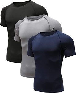Camiseta de compresión de manga corta para hombre, ropa activa de estilo novedoso - Product Image 1