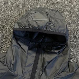 Pull-over décontracté pour homme en polyester/coton non tissé personnalisé, 2 couches, léger, imperméable, coupe-vent, uni, col boutonné, automne - Product Image 2