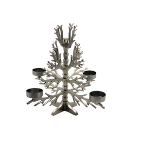 Portavelas de hierro/madera de buena calidad, portavelas de tamaño personalizado de Color oxidado para decoración navideña hecha a mano - Product Image 4