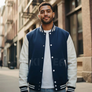 Outdoor Use Adult Letterman Jacket <b>Stand</b> Collar Men Letterman Jacket Plus Size Letterman Jacket - Product Image 5