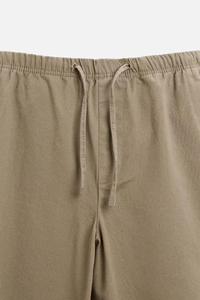 Cotton Sweatpants <b>Trousers</b> Loose Fit Sustainable Fabric <b>Light</b> Washed Heavyweight Knitted Line Pattern for Autumn - Product Image 5