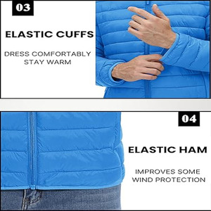 Veste d'hiver matelassée surdimensionnée pour homme avec logo personnalisé en gros, col montant en toile, style streetwear, logo frontal, service OEM - Product Image 4
