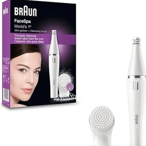 Braun facespa Pro 911กำจัดขนบนใบหน้าไฟฟ้าสีขาว/สีบรอนซ์มี3เครื่องโกนหนวดและแปรงทำความสะอาด - Product Image 5