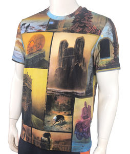 เสื้อเจอร์ซีย์แขนสั้นผ้าฝ้าย100% พรีเมี่ยมพิมพ์ดิจิตอล GSM เสื้อตัว200ระบายอากาศสีพื้น - Product Image 3