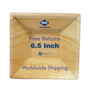 Areca ชามใบปาล์มทรงสี่เหลี่ยมเหมาะสำหรับขนมขบเคี้ยวซุปสลัดที่มีโครงสร้างที่ปลอดภัยต่อสิ่งแวดล้อมเหมาะสำหรับแผงขายอาหารและงานจัดเลี้ยง - Product Image 1