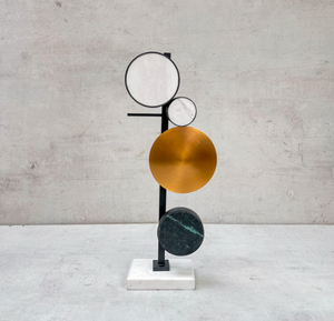 Newest Design Metal Sculpture Multi-Color Metal <b>Ornament</b> for Home and Hotel Decor Statue for Showroom & Unique Decor With Marble - Product Image 1