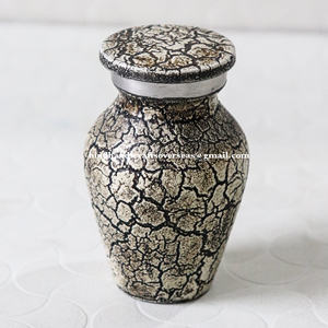 Popular Design Black & Silver Color Cremation <b>Urns</b> Good Quality Keepsake Cremation <b>Urn</b> <b>for</b> <b>Ashes</b> Aluminum Cremation <b>Urn</b> - Product Image 2