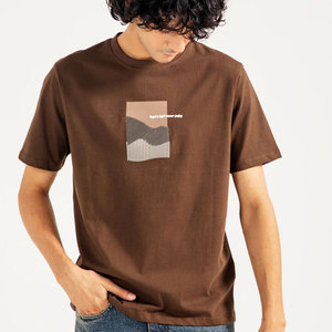 Camisetas impresas de color sólido oscuro de alta calidad para hombres, camisetas personalizadas con su propio diseño de logotipo - Product Image 1