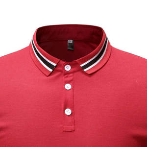 OEM/ODM Hombres para Polo Camiseta Transpirable Casual Training Wear con patrón sólido MOQ bajo y precio competitivo Factory Outlet - Product Image 3