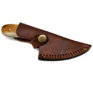 Cuchillo despellejador de acero al carbono hecho a mano personalizado con mango de hueso de camello y Funda de cuero fino regalo para su cuchillo de tendencia antiguo - Product Image 5