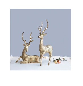 Juego de renos de aluminio de 2 decorativos de alta calidad dorados más vendidos decoración del hogar y Navidad usados - Product Image 5