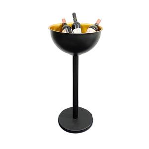 Seau à glace à vin en acier inoxydable à la mode finition en cuivre avec refroidisseur de champagne portable à support haut pour les événements de restaurants - Product Image 5