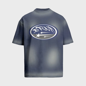 T-shirt en coton imprimé surdimensionné de haute qualité de dernière conception vente en gros de T-shirt d'été à manches courtes vintage - Product Image 3