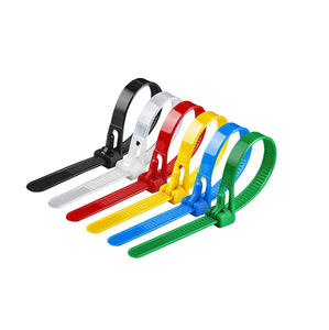 روابط بسحاب قابلة لإعادة الاستخدام ، ربطات كبل سوداء ، حزمة ربطات نايلون عالية الشد ، قابلة للتحرير من النايلون - Product Image 6