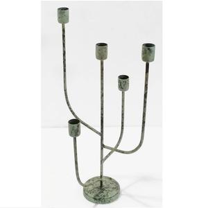 Chandelier moderne de luxe simple en fer bougeoir de haute qualité fini patiné et bon marché avec un design unique - Product Image 1