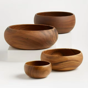 Cuenco de madera de olivo Cuenco de madera hecho a mano Cuenco de madera de Olivo natural con tamaño personalizado de alta calidad de la India - Product Image 1