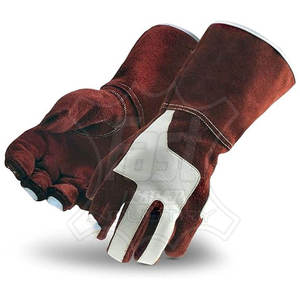 Guantes de Soldadura de Diseño Personalizado, Resistentes y Duraderos, en Talla Adulto, Material de Cuero - Product Image 2